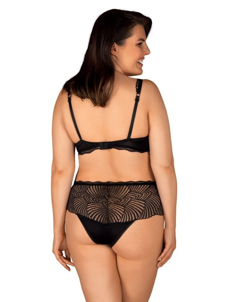 Obsessive Lingerie completino in tessuto satinato e pizzo Klarita