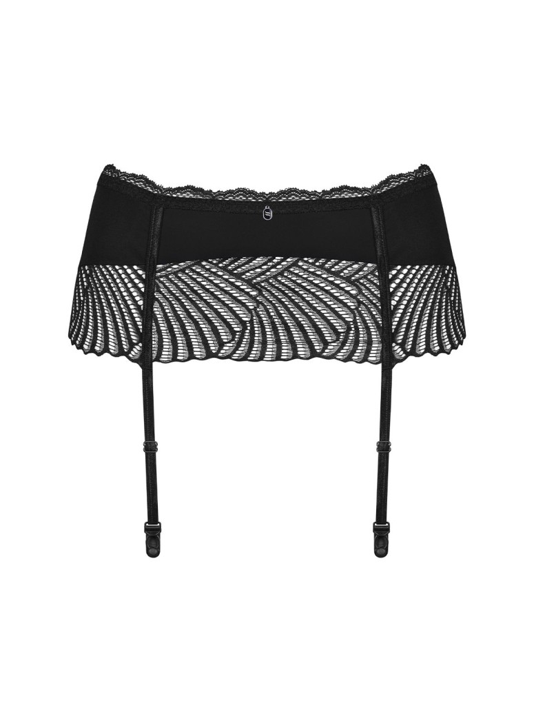 Obsessive Lingerie reggicalze in tessuto satinato e pizzo Klarita