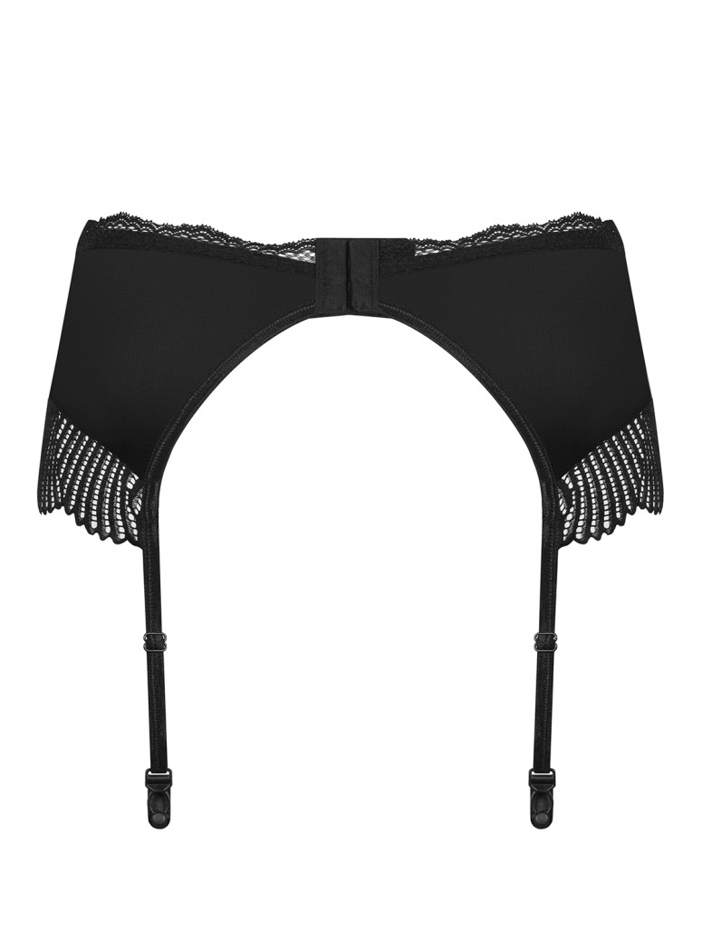 Obsessive Lingerie reggicalze in tessuto satinato e pizzo Klarita