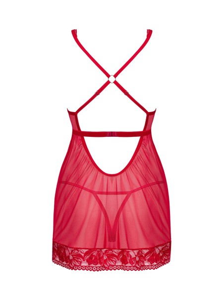 Obsessive sexy babydoll rosso con perizoma collezione Lacelove Obsessive sexy babydoll rosso con perizoma collezione Lacelove
