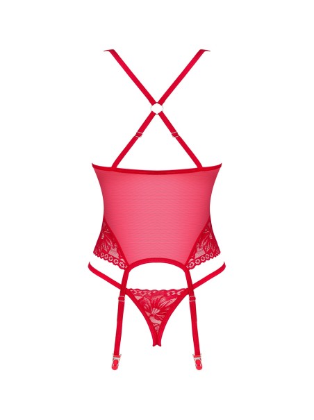 Obsessive Lingerie sexy corsetto rosso con perizoma collezione Lacelove Obsessive Lingerie sexy corsetto rosso con perizoma collezione Lacelove