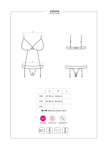 Obsessive Lingerie sexy body aperto Laluna