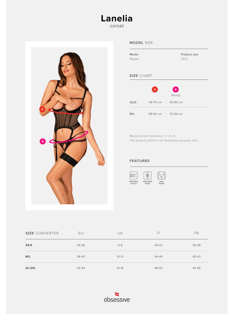 Obsessive Lingerie sexy corsetto aperto collezione Lanelia