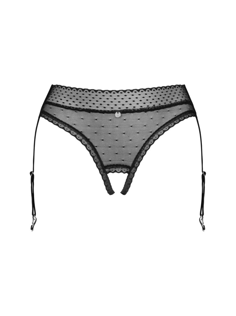 Obsessive Lingerie sexy mutandine con reggicalze aperte Lanelia