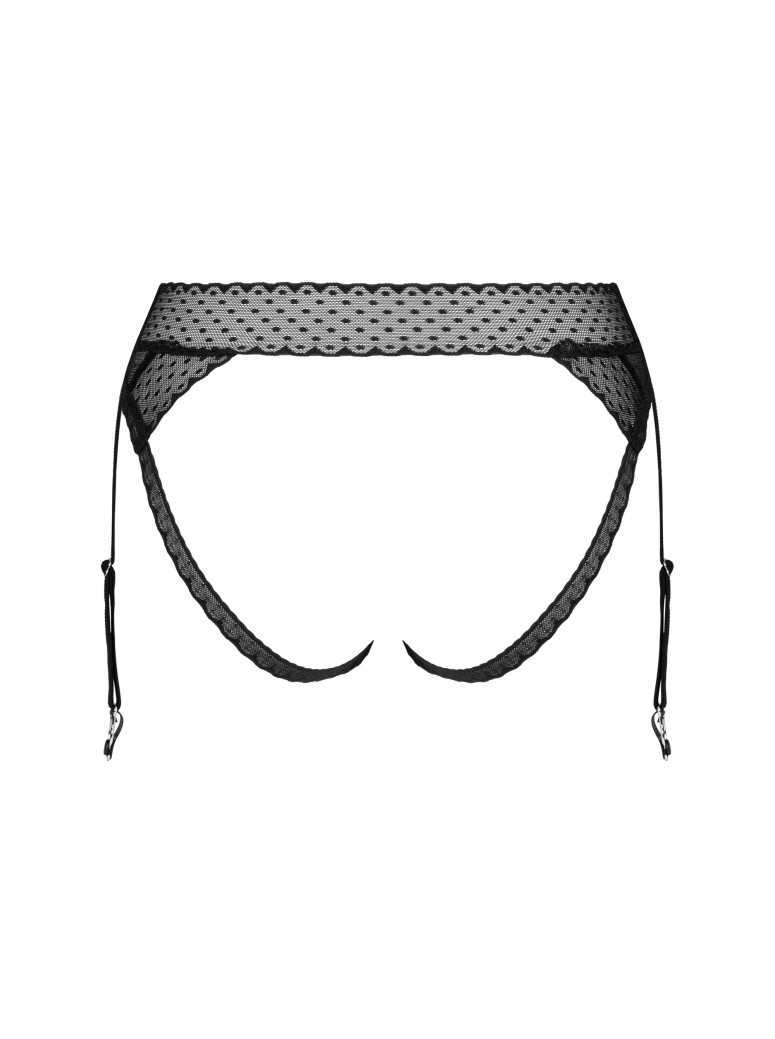 Obsessive Lingerie sexy mutandine con reggicalze aperte Lanelia