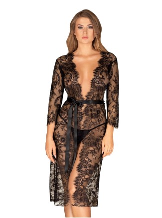 Obsessive Lingerie elegante vestaglia lunga Lashy