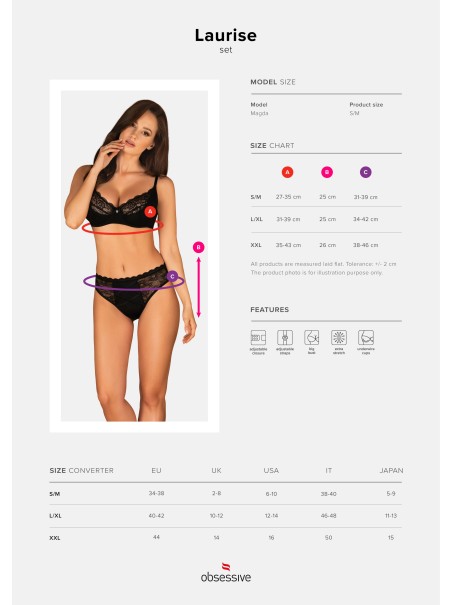 Obsessive Lingerie sexy completino intimo con ferretto Laurise