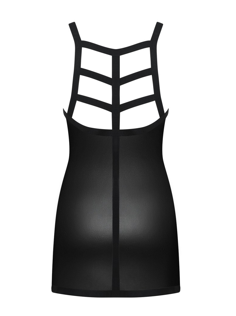 Obsessive Lingerie chemise vestitino e perizoma wetlook Leatheria