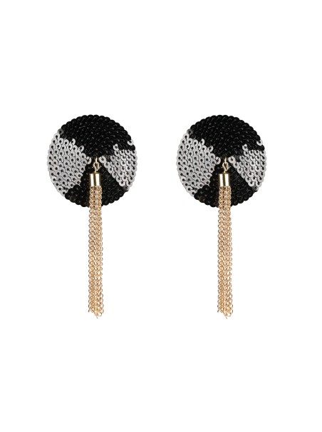 Obsessive copricapezzoli in paillettes con pendenti dorati Liferia