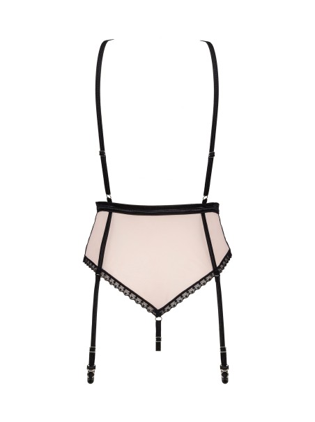 Obsessive sexy body con reggicalze in pizzo rosa collezione Lilines