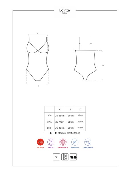 body con coppe imbottite XXL Lolitte body con coppe imbottite XXL Lolitte