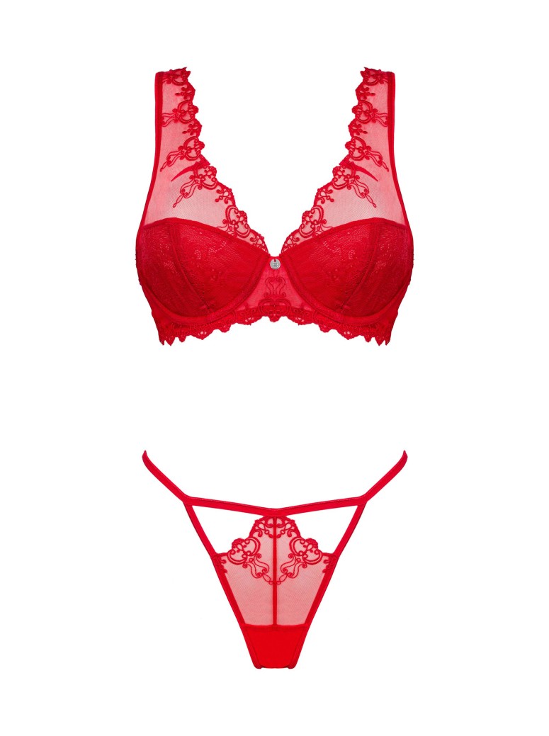 Obsessive Lingerie sexy completino intimo rosso collezione Lonesia
