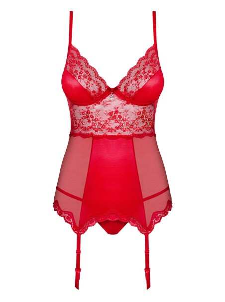 Obsessive Lingerie sexy corsetto rosso con perizoma collezione Lovica Obsessive Lingerie sexy corsetto rosso con perizoma collezione Lovica