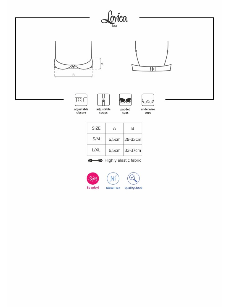 Obsessive Lingerie sexy reggiseno mezza coppa Lovica