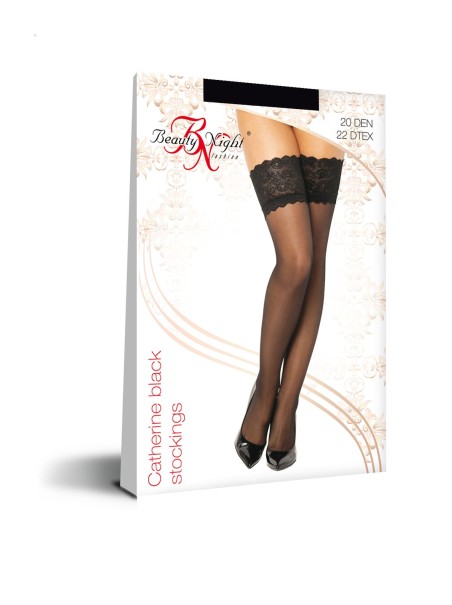 Beauty Night Lingerie calze autoreggenti nere 20 den Catherine