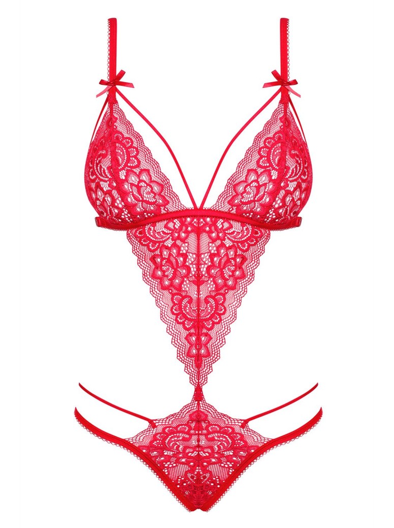 Obsessive Lingerie body rosso cut-out Lovlea