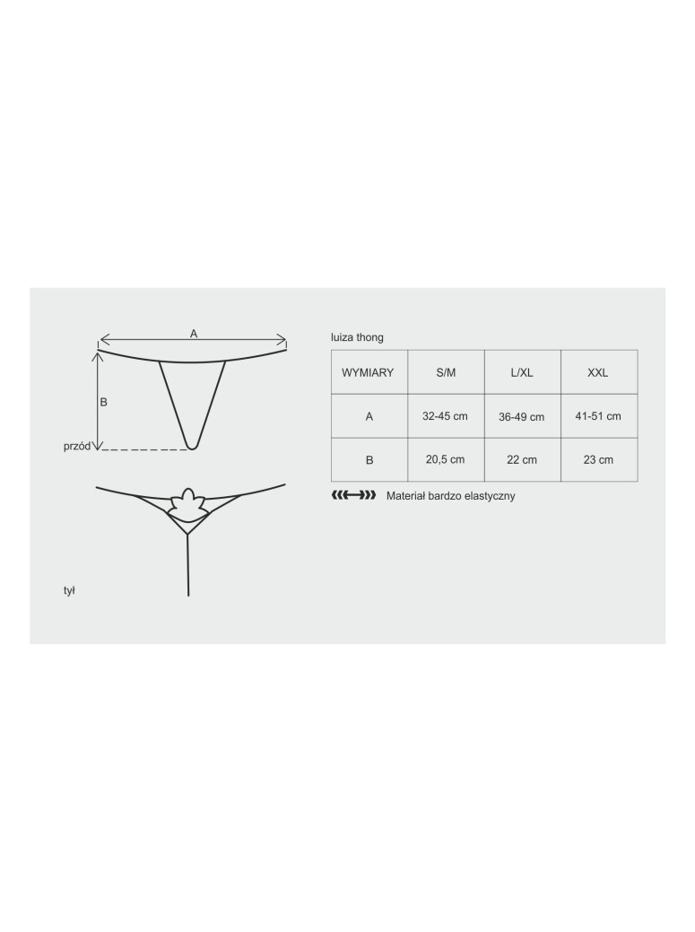 Obsessive Lingerie sexy perizoma bianco collezione Luiza