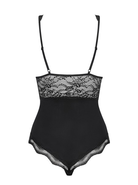 Obsessive elegante body con inserti in pizzo e perla decorativa Luvae Obsessive elegante body con inserti in pizzo e perla decorativa Luvae