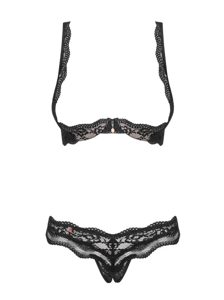 Obsessive Lingerie completino intimo con coppe aperte Luvae Obsessive Lingerie completino intimo con coppe aperte Luvae