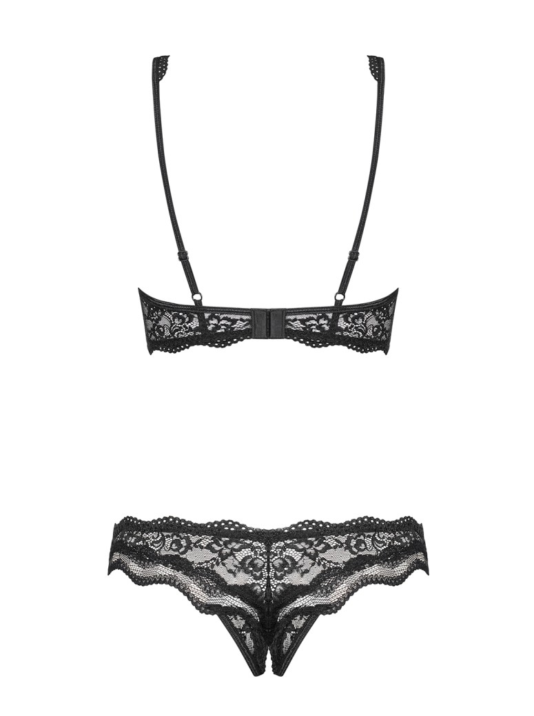 Obsessive Lingerie completino intimo con coppe aperte Luvae