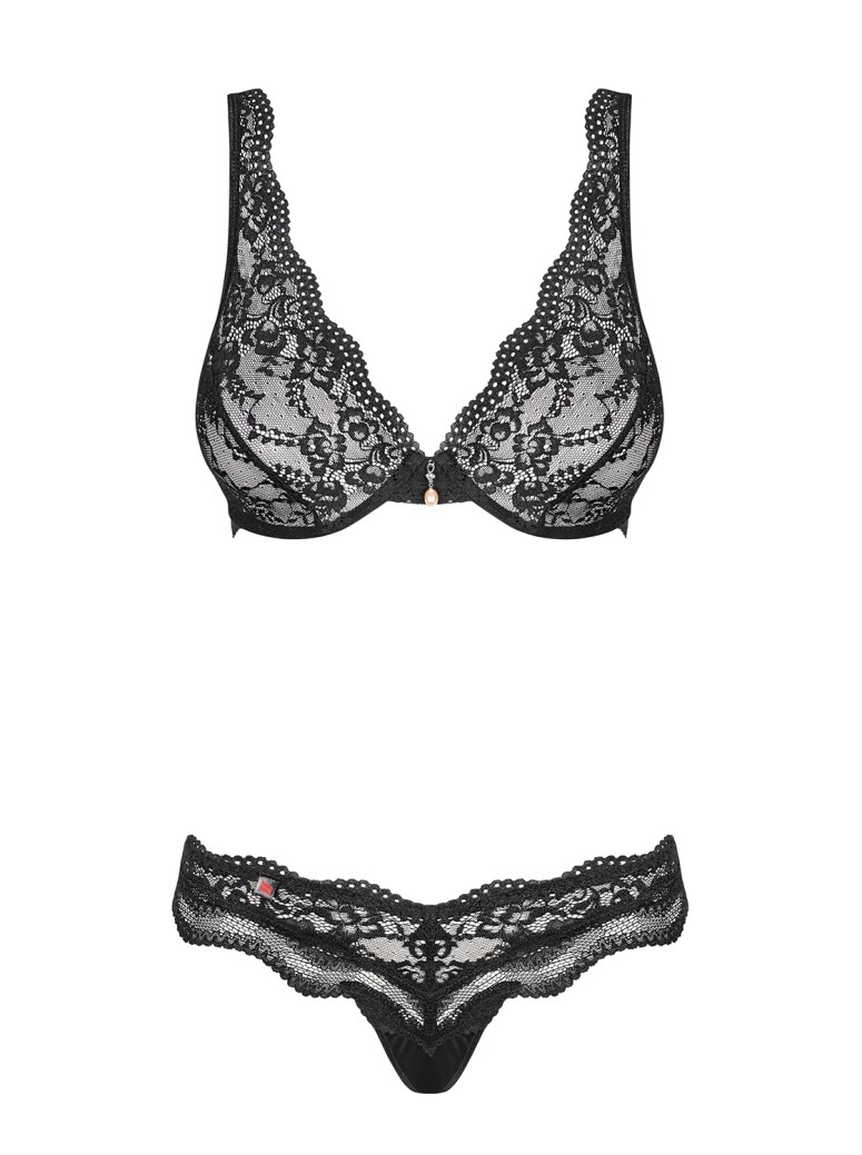 Obsessive Lingerie seducente completino intimo nero collezione Luvae