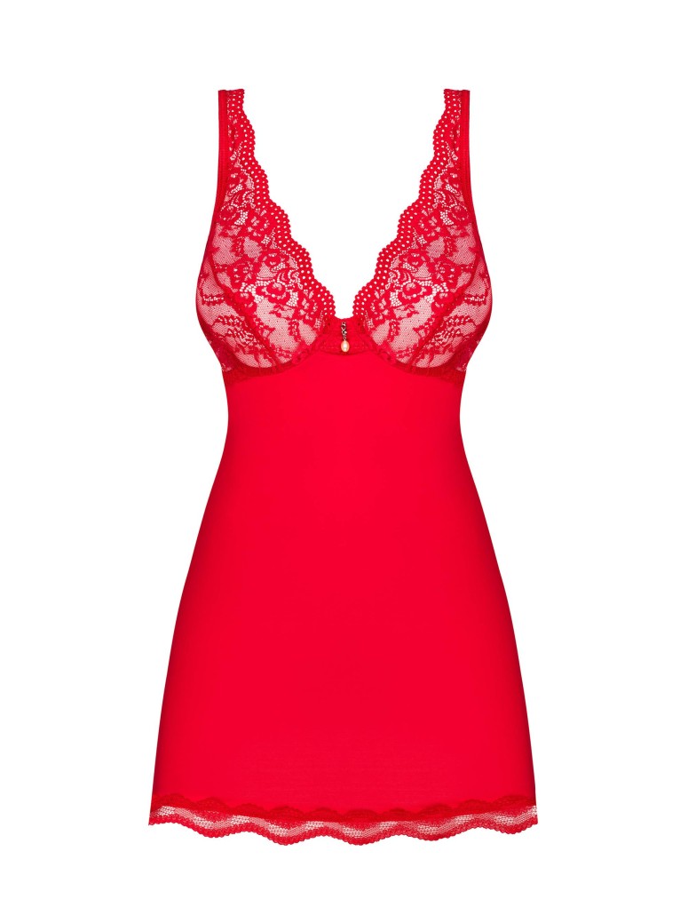 Obsessive Lingerie babydoll rosso con perizoma collezione Luvae