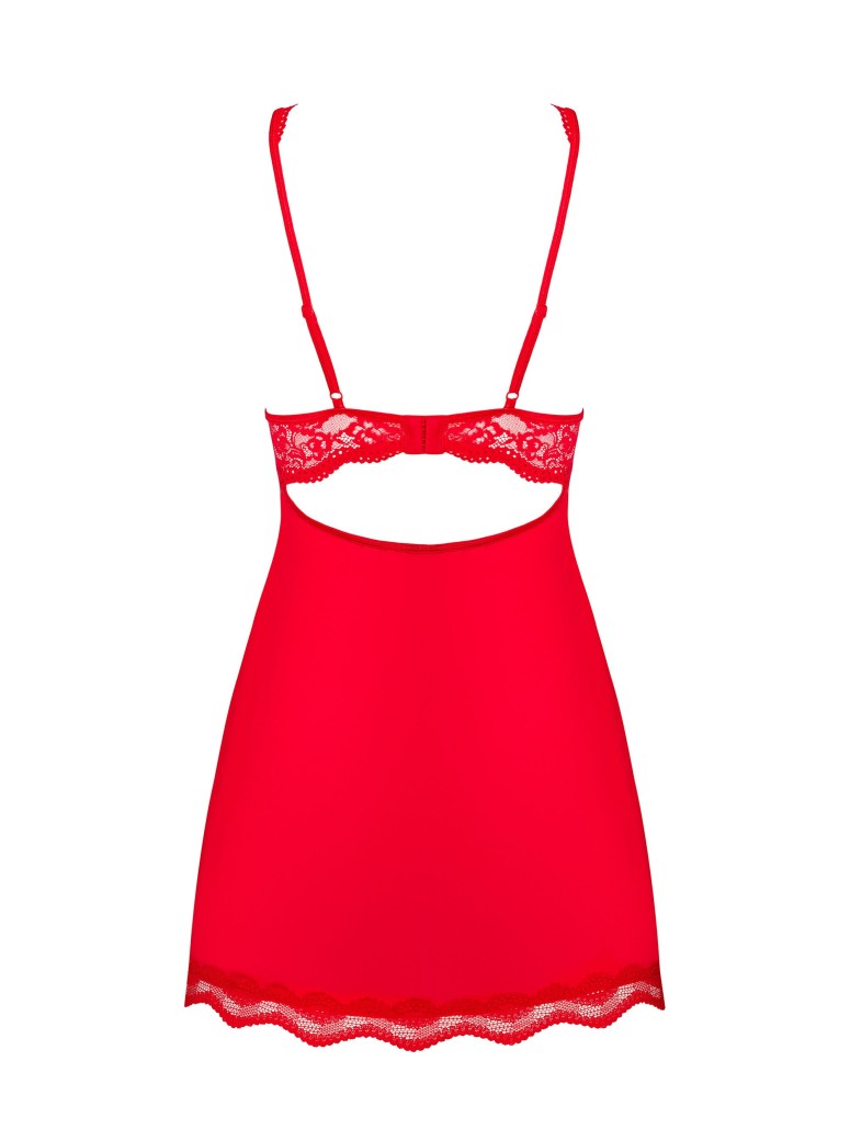 Obsessive Lingerie babydoll rosso con perizoma collezione Luvae