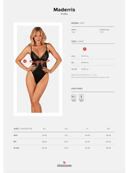 Obsessive Lingerie sexy body in tulle e pizzo collezione Maderris Obsessive Lingerie sexy body in tulle e pizzo collezione Maderris