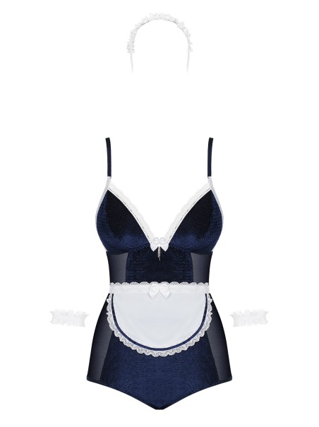 Obsessive Lingerie set body da cameriera con accessori Maid