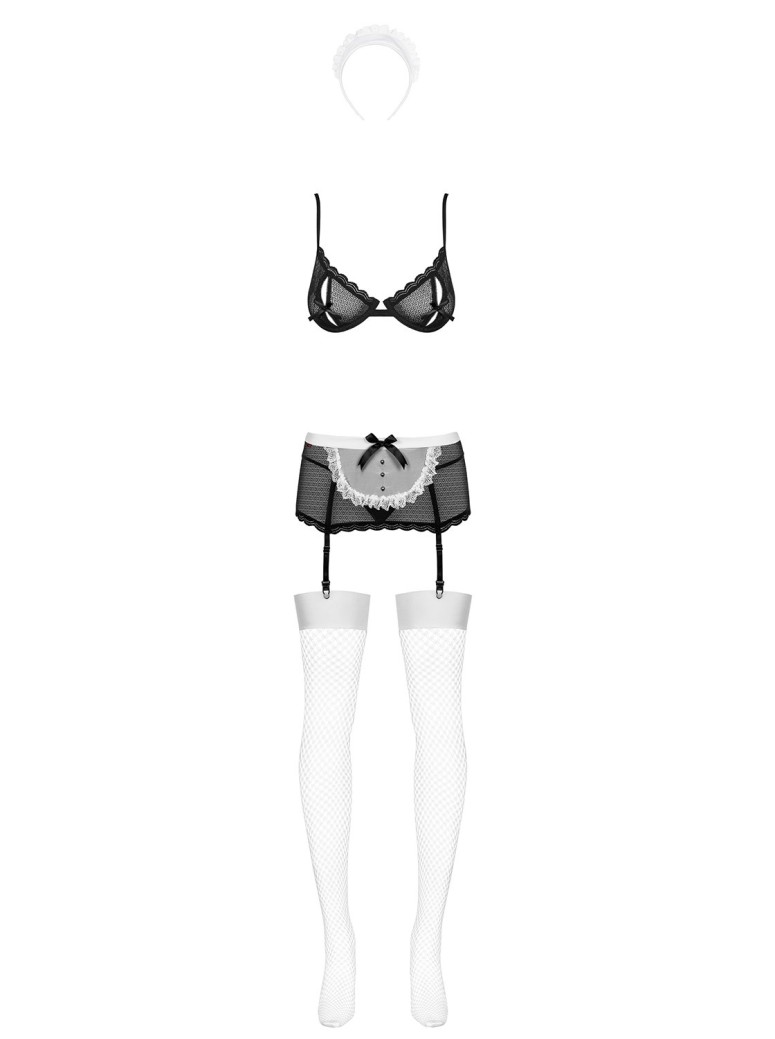 Obsessive Lingerie costume da cameriera con accessori Maidme