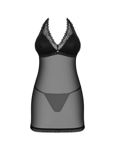 Obsessive Lingerie chemise con perizoma in tulle e pizzo Medilla Obsessive Lingerie chemise con perizoma in tulle e pizzo Medilla