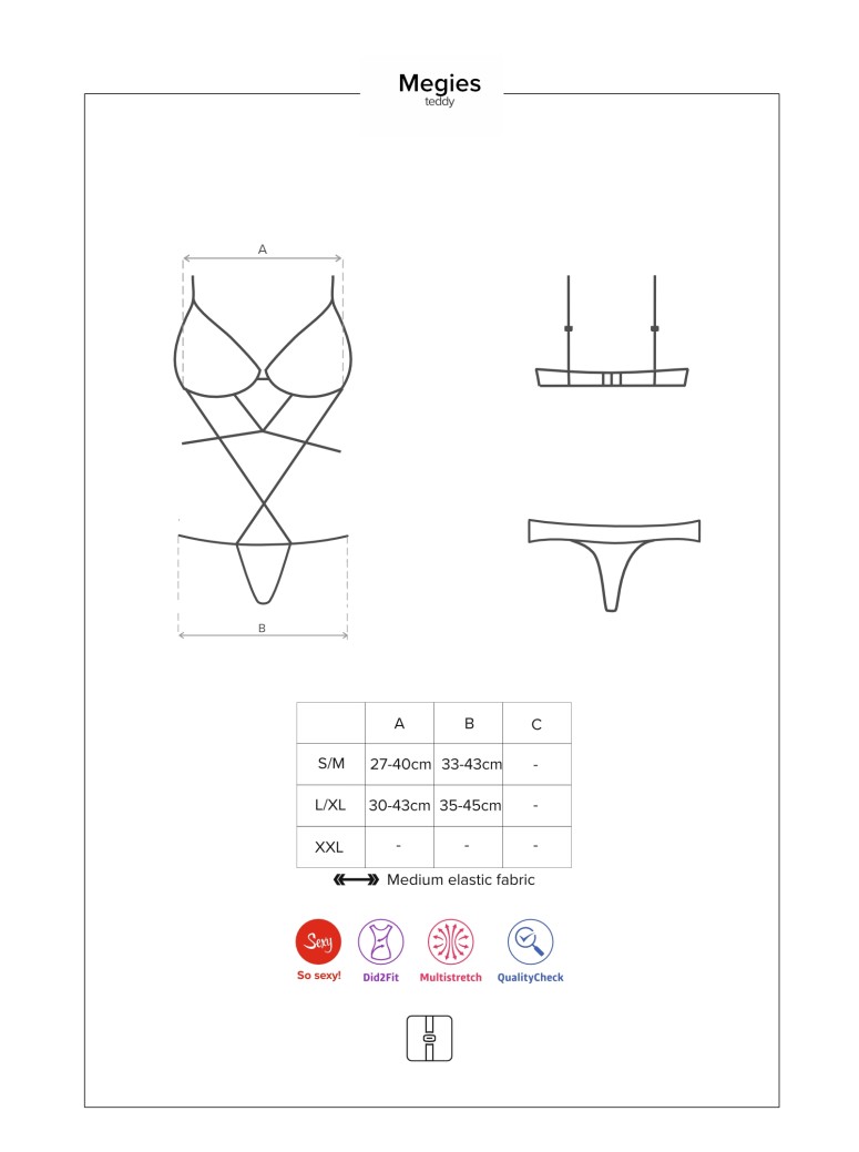 Obsessive Lingerie body in pizzo floreale nero e rosso Megies