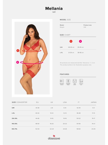 Obsessive Lingerie sexy completino rosso aperto Mellania Obsessive Lingerie sexy completino rosso aperto Mellania