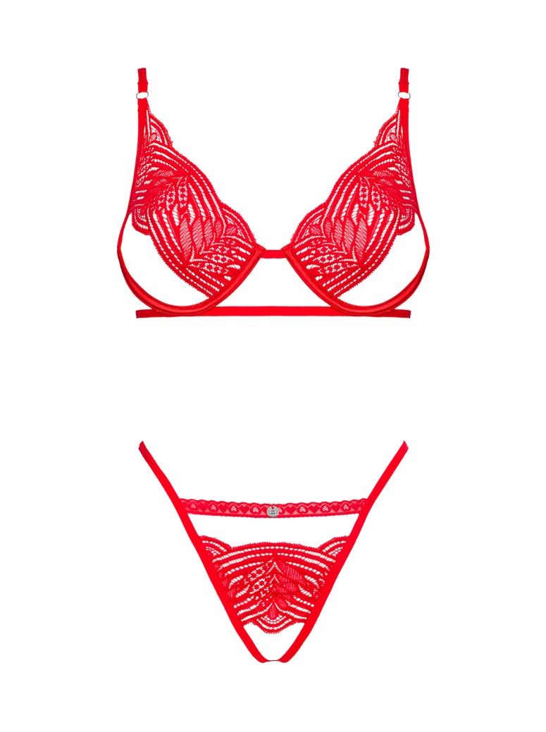 Obsessive Lingerie sexy completino rosso aperto Mellania