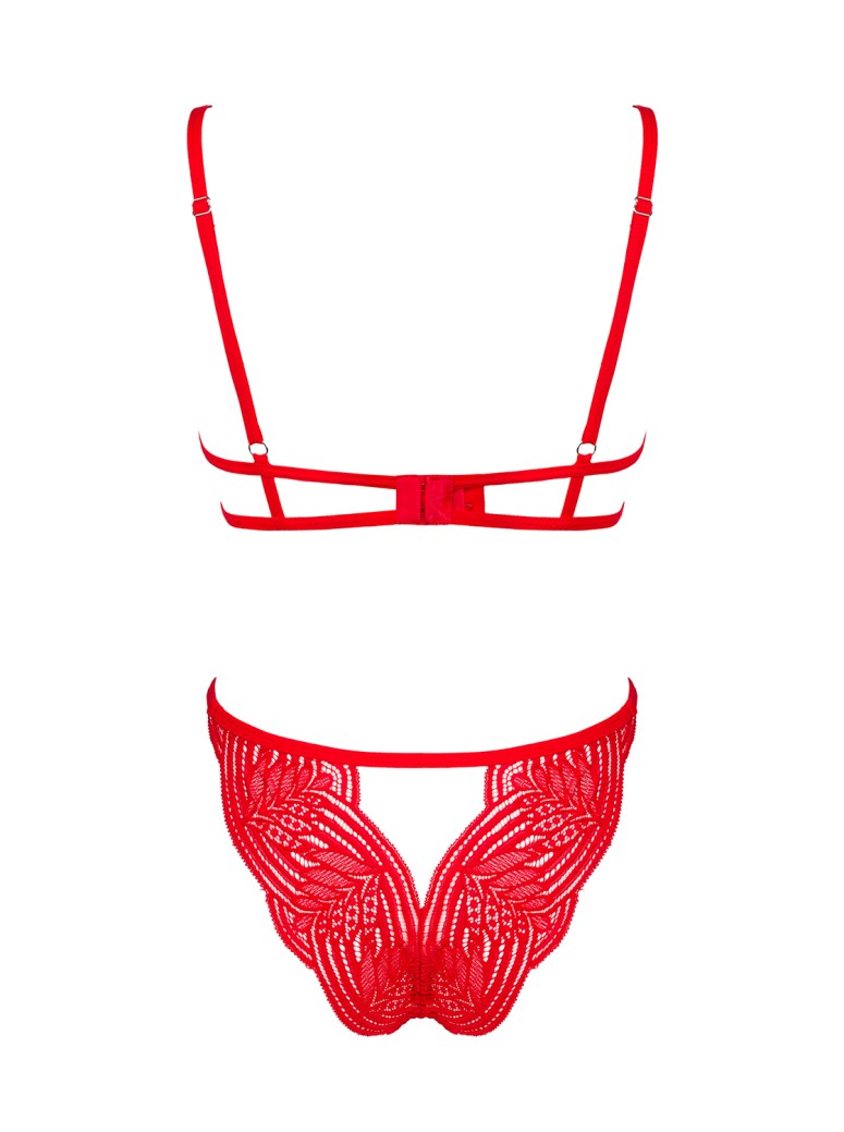 Obsessive Lingerie sexy completino rosso aperto Mellania