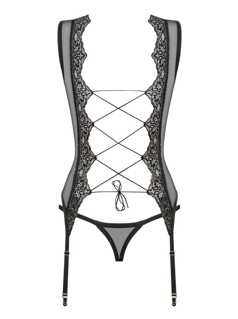Obsessive Lingerie sexy lingerie corsetto con perizoma Meshlove