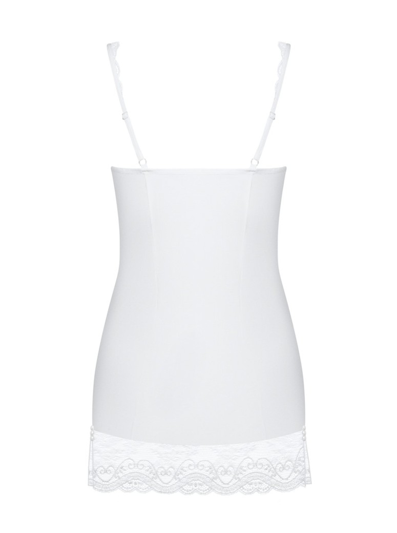 Obsessive Lingerie chemise bianca con perizoma Miamor