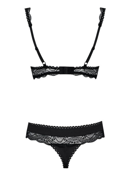 Obsessive sexy completino push-up mezza coppa nero collezione Miamor