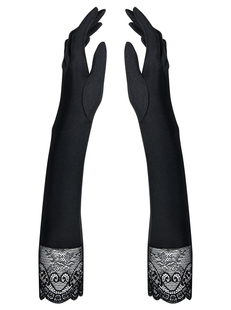 Obsessive Lingerie guanti lunghi neri collezione Miamor