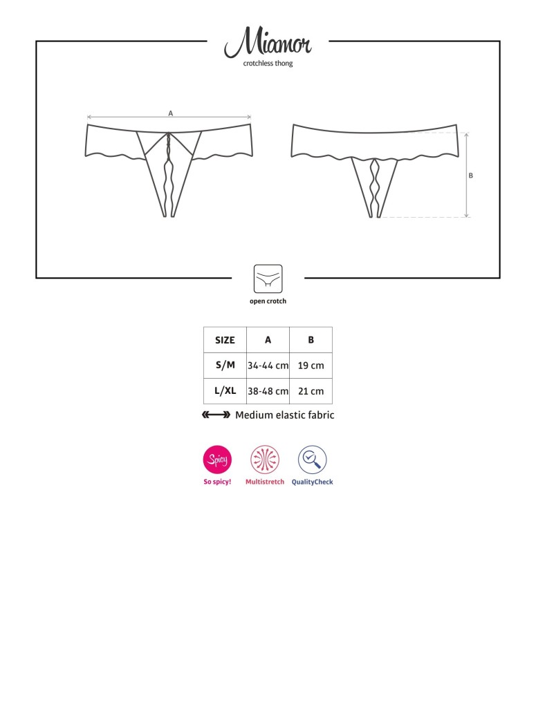 Obsessive Lingerie sexy perizoma aperto collezione Miamor