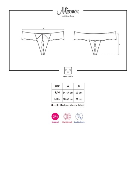 Obsessive Lingerie sexy perizoma aperto collezione Miamor