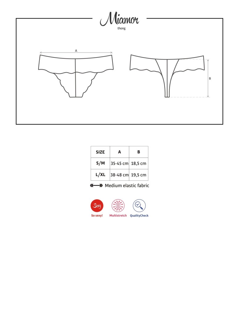 Obsessive Lingerie sexy perizoma nero collezione Miamor