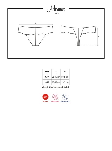 Obsessive Lingerie sexy perizoma nero collezione Miamor