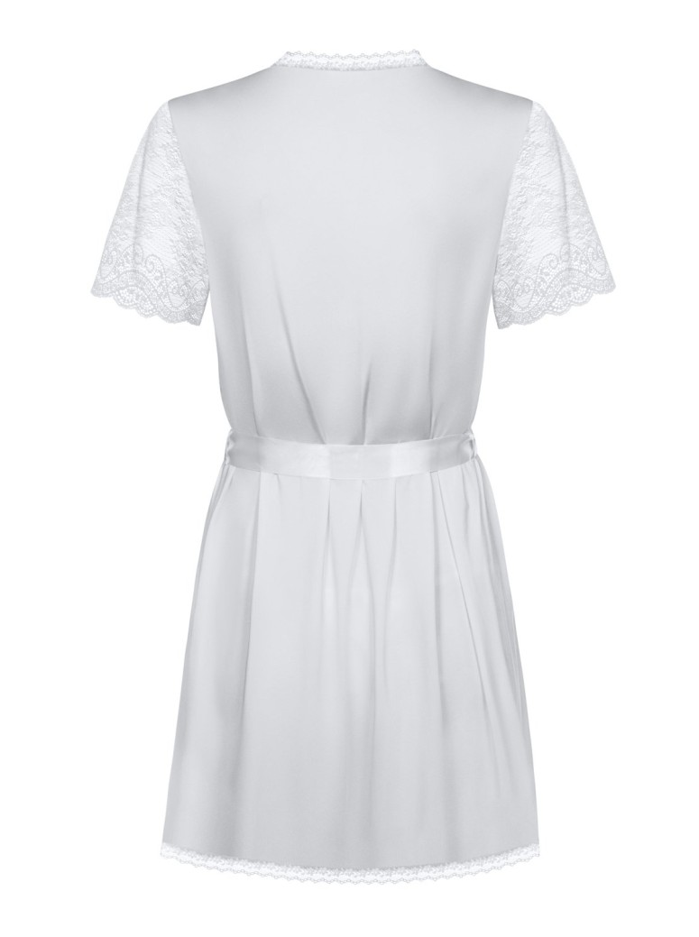 Obsessive Lingerie vestaglia con perizoma bianca Miamor