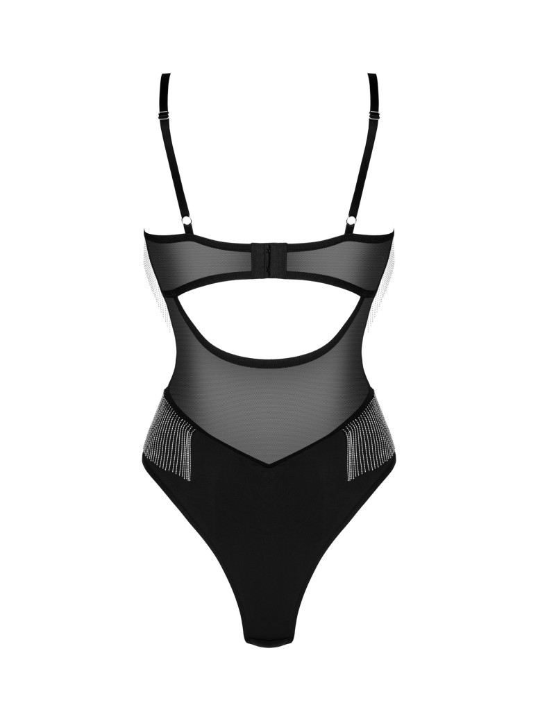 Obsessive Lingerie elegante body con frange argentate Milladis