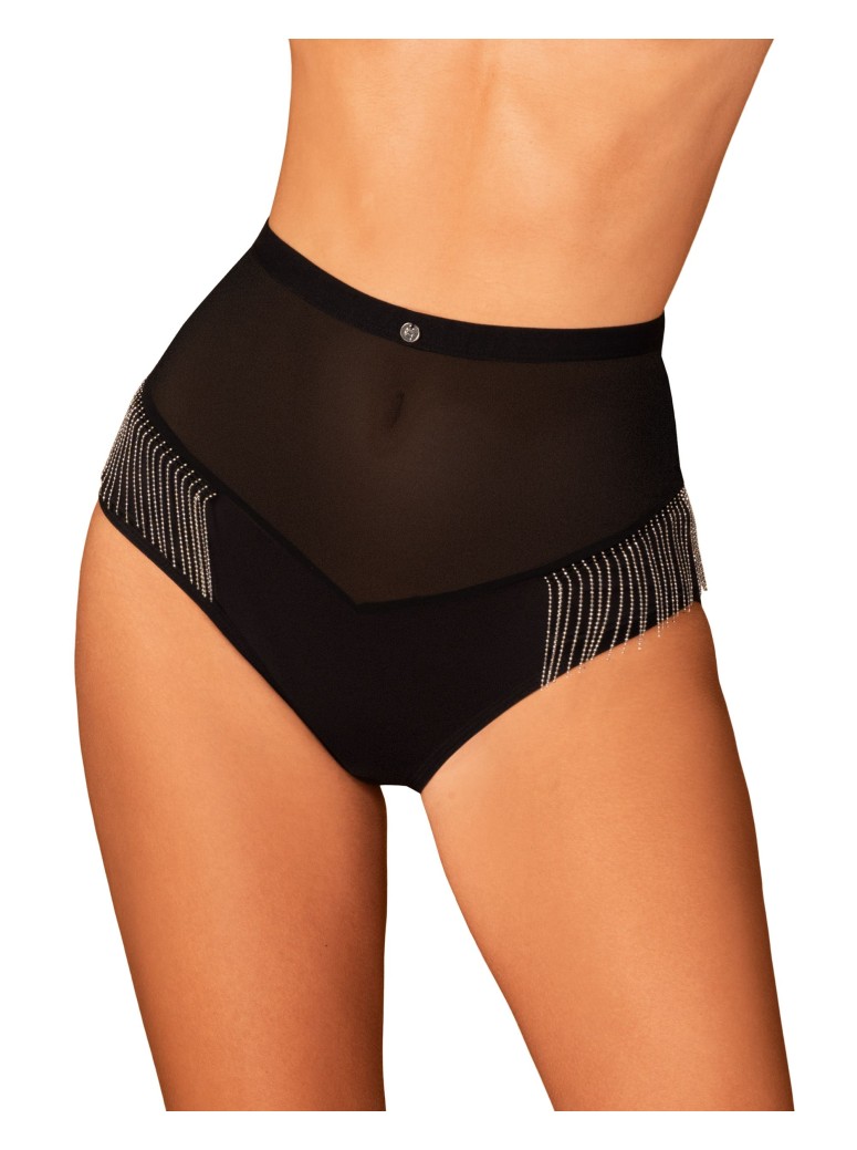 Obsessive Lingerie mutandine a vita alta con catenine pendenti Milladis