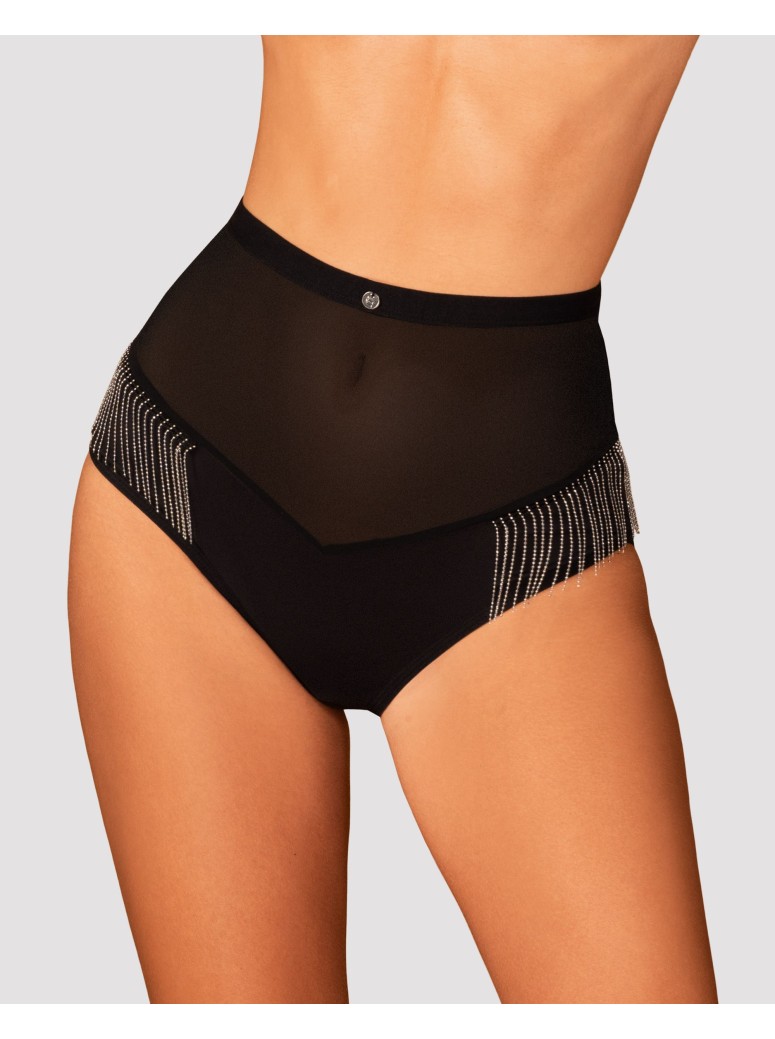 Obsessive Lingerie mutandine a vita alta con catenine pendenti Milladis