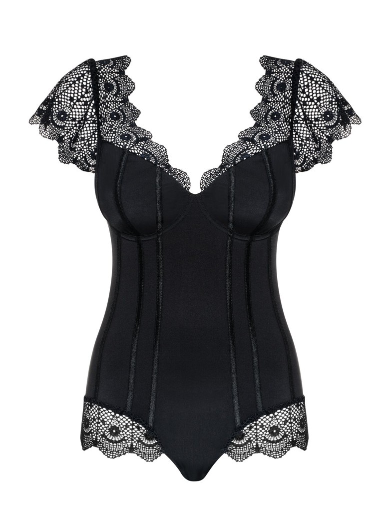 Obsessive Lingerie elegante body con ferretto Moketta