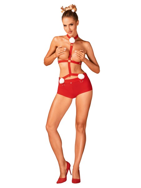 Obsessive Lingerie completino natalizio da renna per lei Ms Reindy