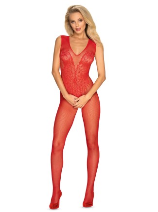 Obsessive Lingerie sexy bodystocking rossa aperta N112